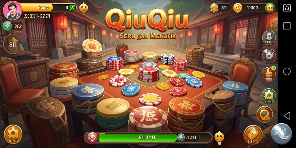 Tampilan gameplay QiuQiu yang menarik dan mengasyikkan.