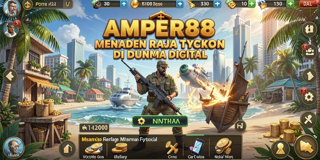 Tampilan layar permainan Tycoon yang menarik dari AMPER88.
