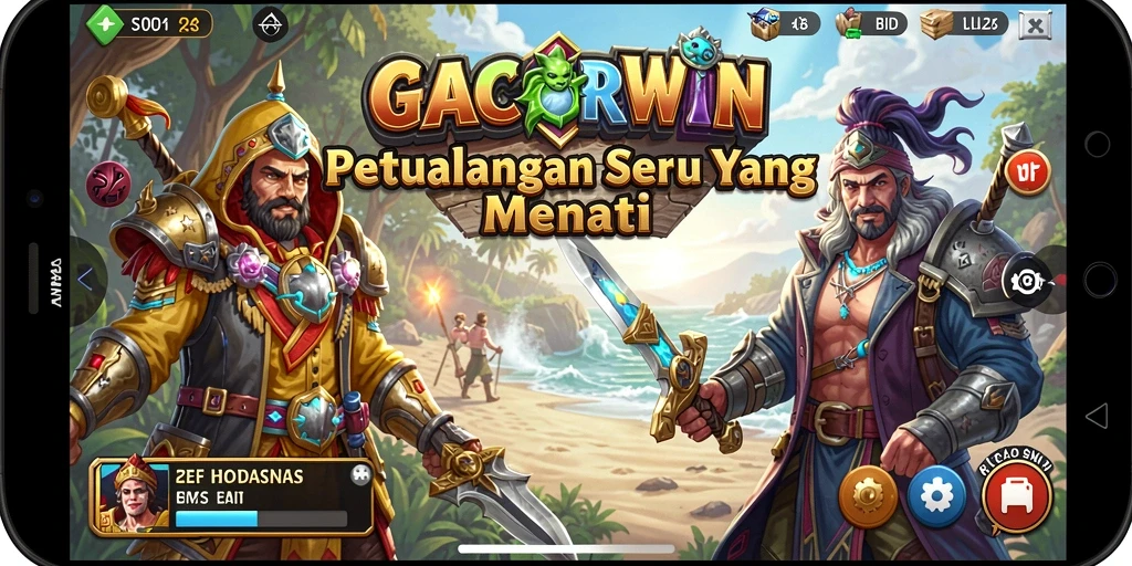 Tampilan gameplay GACORWIN yang penuh aksi dan petualangan.