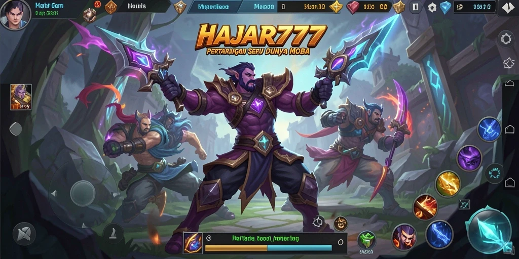 Screenshot menunjukkan aksi pertarungan seru dalam HAJAR777.