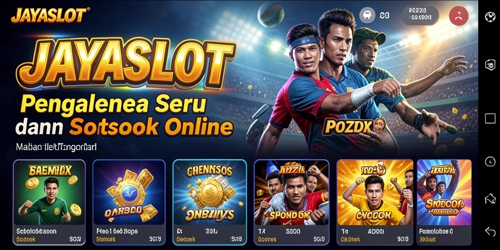 Screenshot menunjukkan gameplay menarik dari aplikasi Sportsbook JAYASLOT.