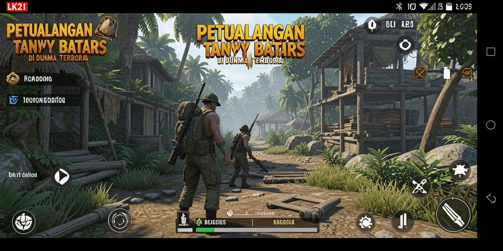 Screenshot menunjukkan aksi mendebarkan dalam dunia terbuka LK21.