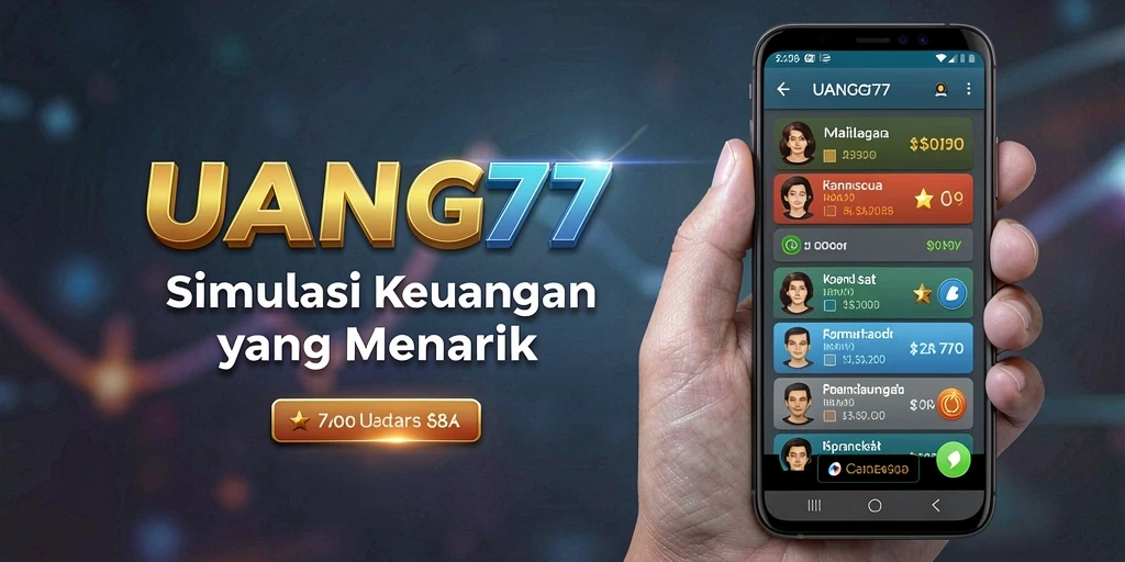Tampilan gameplay UANG77 dengan elemen simulasi keuangan yang menarik.