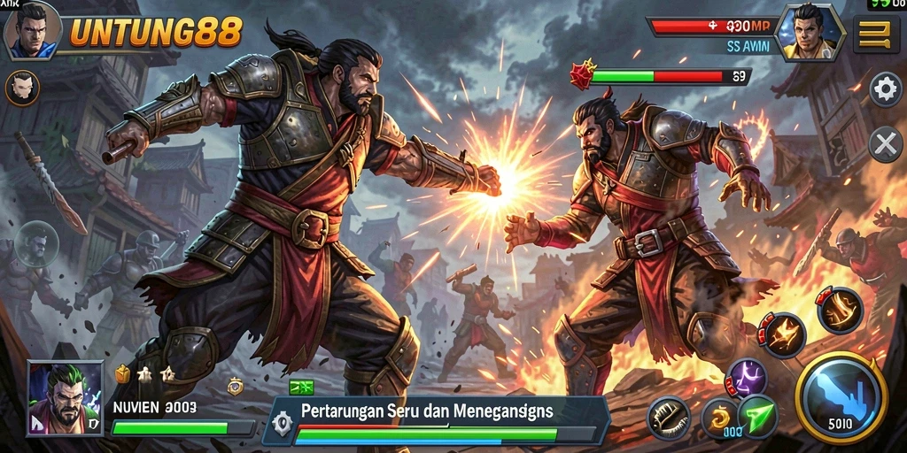 Tampilan gameplay menegangkan dalam UNTUNG88 yang mengesankan.
