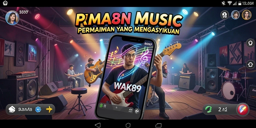 Screenshot gameplay WAK89 menampilkan aksi seru bermain musik.