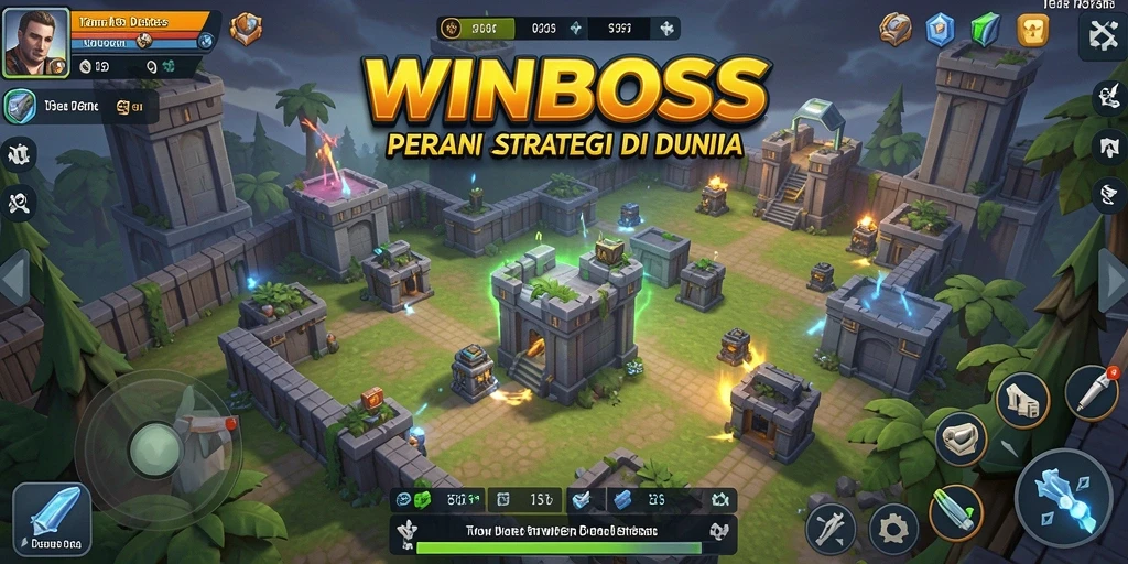 Tampilan aksi seru dalam gameplay Tower Defense WINBOSS.