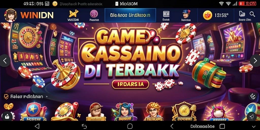 Tampilan screenshot WINIDN menampilkan serunya permainan Kasino.