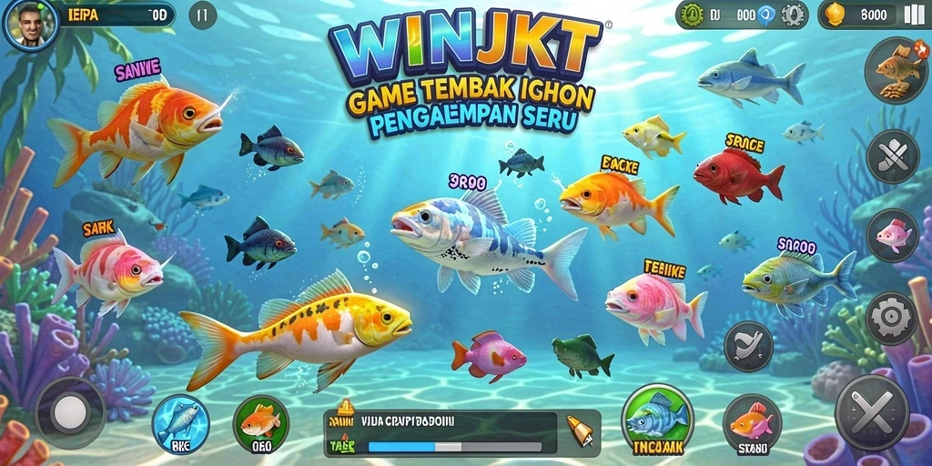 Screenshot dari gameplay seru dalam Tembak Ikan WINJKT.